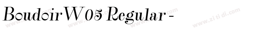 BoudoirW05 Regular字体转换